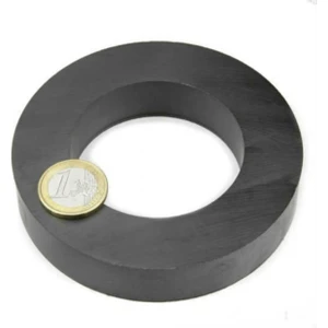 Dünya Magnet Mıknatıs, 100MM x D60MM x 15MM Güçlü Ferrit Kömür Seramik Halka Mıknatıs