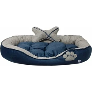 Patili Evler Büyük Irk Oval Köpek Yatağı 80X130 cm - Kemik Yastıklı