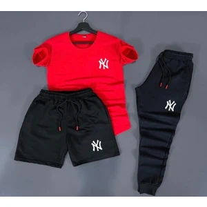 New Cabin Ny Baskılı Unisex Yazlık Eşofman Kombini 3'lü