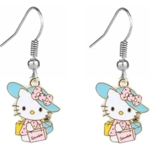 Herşey Nota Hello Kitty Renkli Küpe
