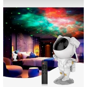 Deco Elit Astronot Yıldız Dekoratif Projektör Işıklı Galaksi Samanyolu Projeksiyon Gece Lambası Astronot Işık
