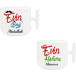 Evin Beyi Evin Hanımı Latte Fincanı