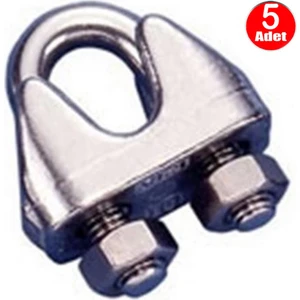 Alet Çantam Klemens Çelik Halat Klemensi (5'li Paket) 3 mm