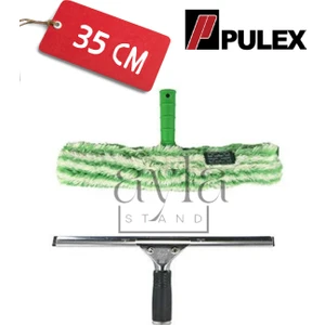 Ayla Stand Pulex Profesyonel Ev Temizleme Seti 35 cm Çekçek + 35 cm Peluş