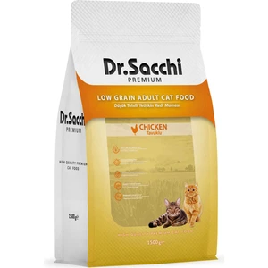 Dr.sacchi Premium Düşük Tahıllı Tavuklu Kedi Maması 1,5 kg