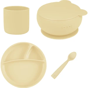 Oioi Mellow Yellow Dörtlü Set(Tabak+Bardak+Kaşık+Kapaklıkase)