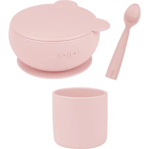 Oioi Pinky Pink Üçlü Set(Namnam+Kapaklıkase+Minibardak)