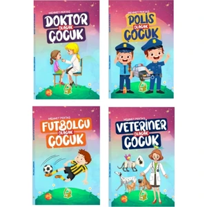 Meslekler Hikaye Seti 4 Kitap (Polis - Doktor - Veteriner - Futbolcu) - Mehmet Pektaş