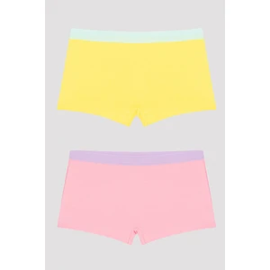 Kız Çocuk Basic Renkli 2Li Boxer