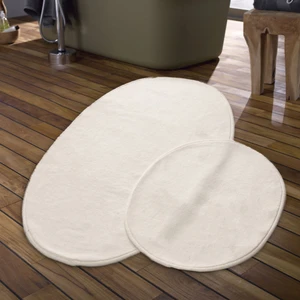 Alanur Home Pamuklu 2 Li Banyo Paspası Oval Krem