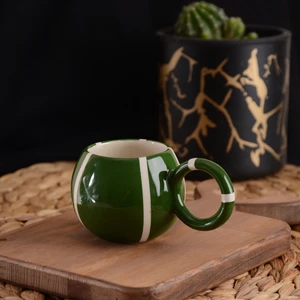El Yapımı Seramik Kupa Double Türk Kahvesi Espresso Fincan