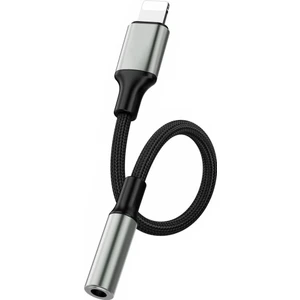 Tak Çalıştır Lightning To Aux 3.5mm Kulaklık Jak Dönüştürücü Alüminyum Alaşım Kırılmaz Örgü Kablo