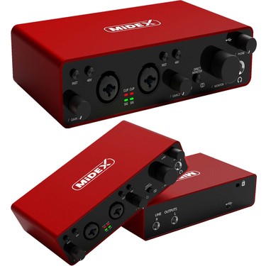 Midex Superior Pack-2 Stüdyo Kayıt Ekipmanları GLX-800 Ses Fiyatı