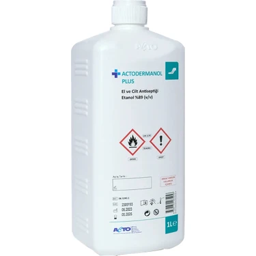 Acto 1 lt Sıvı El ve Cilt Antiseptiği Actodermanol Plus Alkollü ve Nemlendirici