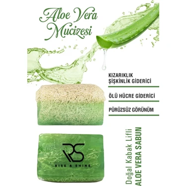 Rise & Shine Doğal Kabak Lifli Aloe Vera Sabunu 130