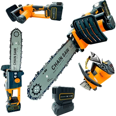 Chain Saw Metal Dişli System Kömürsüz Motor 58V Çift Akülü Fiyatı