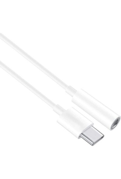 Arazon Type-C (Usb C) To 3.5mm Aux Dönüştürücü Adaptör Kulaklık Dönüştürücü Beyaz