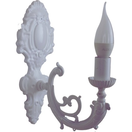 Metal Beyaz Kaplama Duvar Apliği Klasik Model AP0002 modelleri