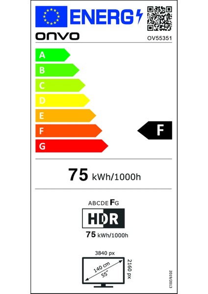 OV55351 55" 140 Ekran Uydu Alıcılı 4K Ultra HD Android Smart LED TV