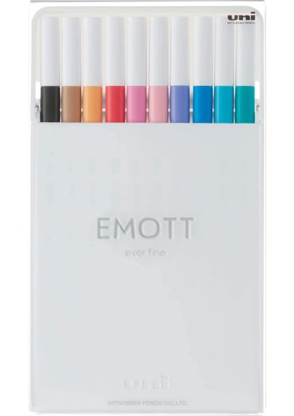 Uni Emott Fineliner Kalem S #2, 10 Renk