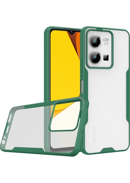 Vivo Y22S Kılıf Platin Silikon - Yeşil 300099