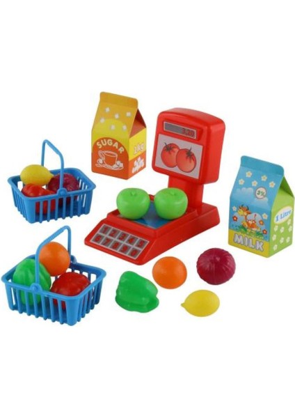 Süper Market Mini Set (Kutuda) 58614 Çocuklar Için Tartılı Market Seti Alışveriş Oyunu