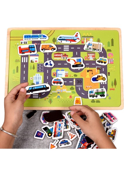 Ahşap Manyetik Bulmaca Sahneleri Oyunu Çocuk Bebek Erken Eğitim Öğrenme Oyuncaklar Yapboz Çocuklar Için Yapboz | Bulmacalar (Yurt Dışından) fırsatları