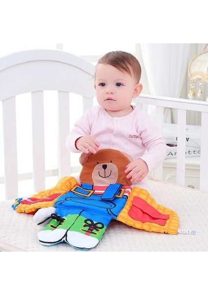 Bebek Erken Eğitici Oyuncaklar Montessori Oyuncaklar Bunny Ayı Kumaş Kitap Yumuşak Yatay Doll Life Beceri Eğitim Toddler Oyuncaklar | (Yurt Dışından)