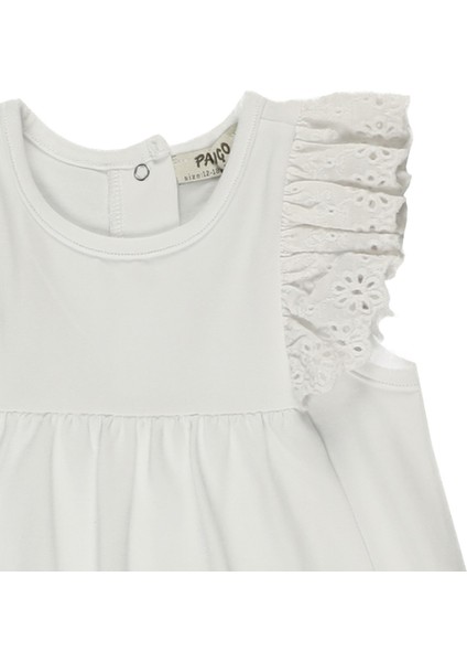 Kız Bebek Dantel Detaylı T-Shirt