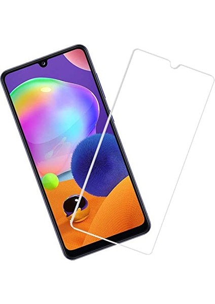 Samsung Galaxy A31 ile Uyumlu Ekran Koruyucu Şeffaf Temperli Kırılmaz Cam Ekran Koruyucu