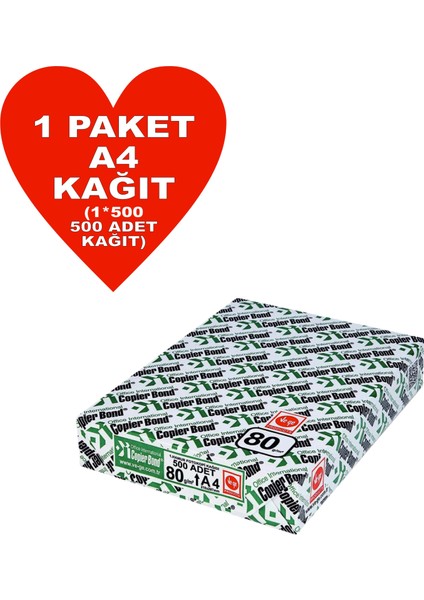 Copier Bond (Ve-Ge) A4 80GR Fotokopi Kağıdı 500 Adet Kağıt (1PK*500 Kağıt)