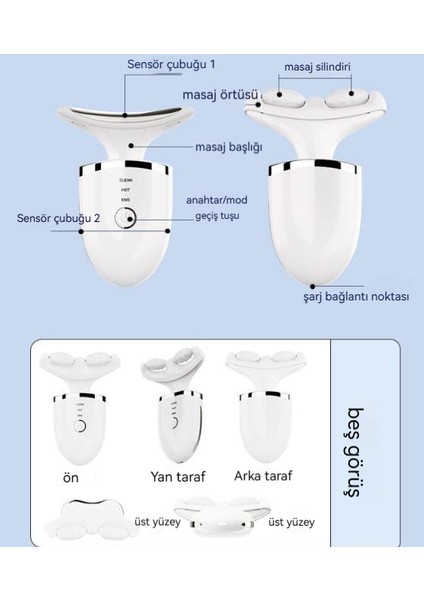 Boyun Çizgilerini ve Boyun Çizgilerini Kaldırmak, Boyun Giriş Aletini Kaldırmak ve Sıkmak Için Ems Boyun Güzellik Aleti (Yurt Dışından)