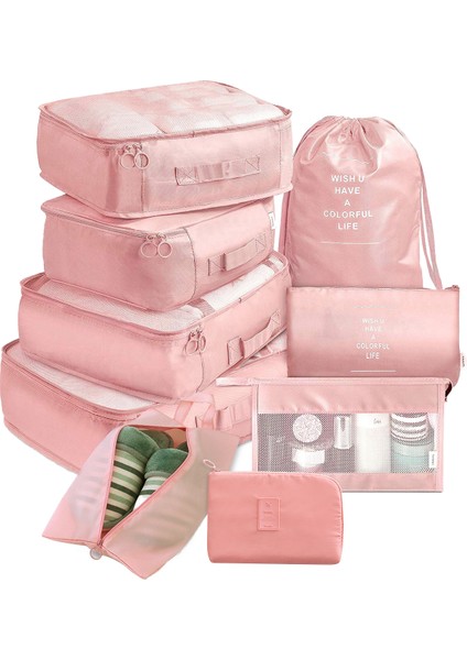 9 Parçalı Seyahat Valizi Giysi Saklama Çantası Seti (Yurt Dışından)