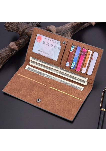 Yeni Erkek Uzun Cüzdan Ince Erkek Cüzdan Moda Dikiş (Yurt Dışından) modelleri