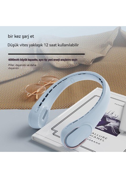 USB Şarj Edilebilir Taşınabilir Açık Spor Asılı Boyun Fanı (Yurt Dışından)