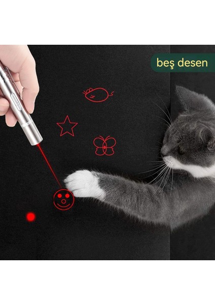 Teaser Kedi Kalem El Feneri Oyuncak Lazer LED Kalem (Yurt Dışından)
