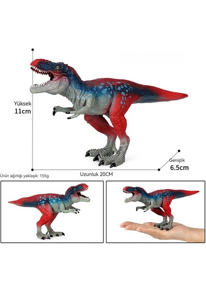 Tyrannosaurus Rex Katı Plastik Simülasyon Dinozor Oyuncağı (Yurt Dışından)