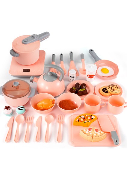 40 Parça Mutfak Oyun Seti - Pembe (Yurt Dışından)