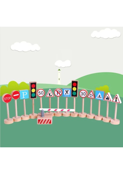 15 Adet Ahşap Yol Kurulu Fren Lambası Montessori Eğitim Okul Öncesi Oyuncaklar Hediye (Yurt Dışından) fiyatları