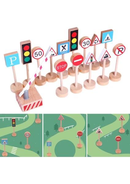 15 Adet Ahşap Yol Kurulu Fren Lambası Montessori Eğitim Okul Öncesi Oyuncaklar Hediye (Yurt Dışından) modelleri