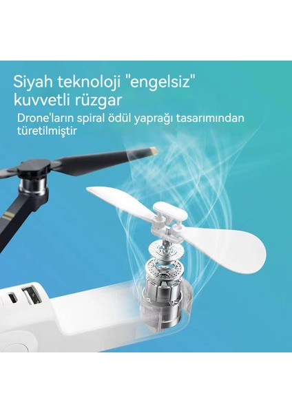 USB Şarj Hazinesi 4800AH Büyük Kapasiteli F8X Taşınabilir Sessiz Küçük Fan (Yurt Dışından)