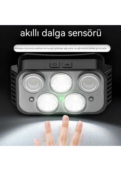 Açık Şarj Edilebilir Başa Takılan El Feneri Indüksiyon Gece Balıkçılığı Ultra Uzun Pil Ömrü Madenci Lambası (Yurt Dışından) fırsatları