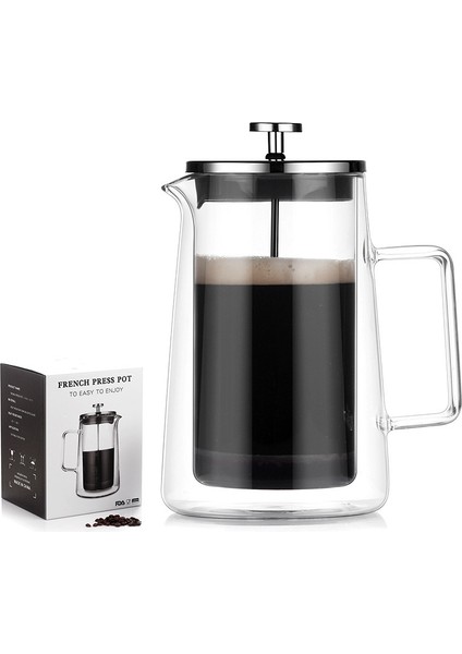 650ML Filtre Pres Kahve Çift Cidarlı Demlik (Yurt Dışından) fiyatları