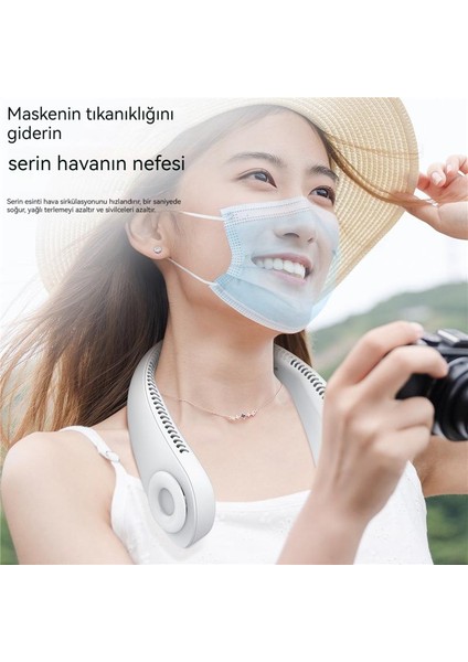 USB Şarj Sessiz Taşınabilir Asılı Boyun Fanı (Yurt Dışından)