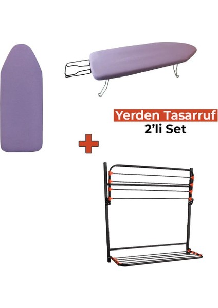Belda Mini Ütü Masası & Kanat Goldline Asmalı Çamaşır Kurutmalık-Öğrenci Işi Set
