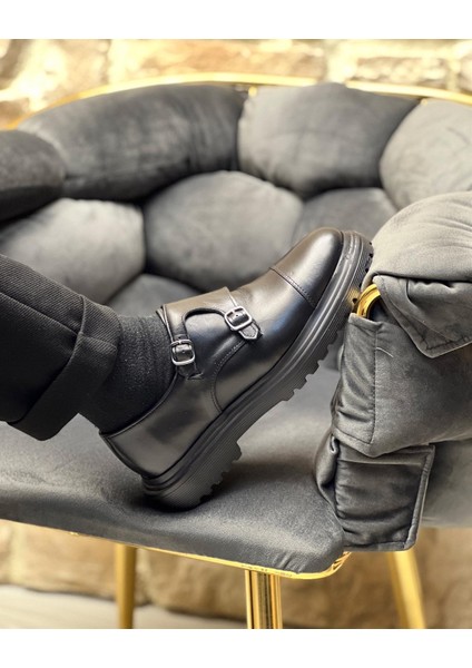 BLACK TAKON 3014 HAKİKİ DERİ ERKEK CASUAL SİYAH