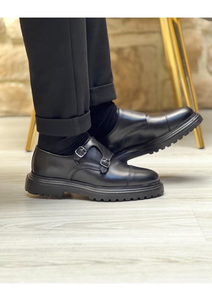 BLACK TAKON 3014 HAKİKİ DERİ ERKEK CASUAL SİYAH