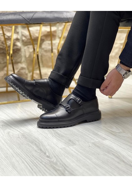 BLACK TAKON 3014 HAKİKİ DERİ ERKEK CASUAL SİYAH