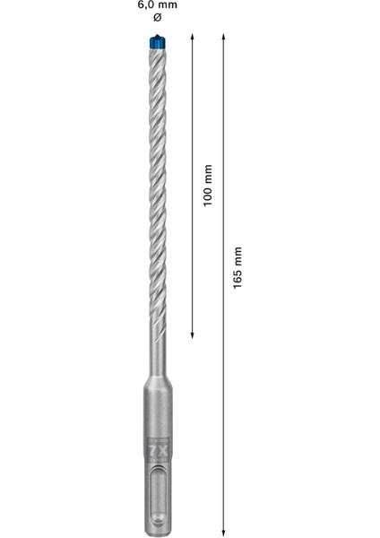 Expert Sds Plus-7x Kırıcı Delici Delme Ucu 6 x 100 x 165 mm