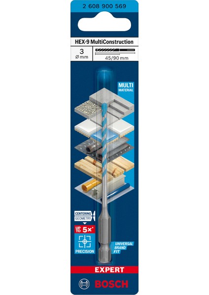 Expert Hex-9 Multiconstruction Delme Ucu 3 x 45 x 90 mm modelleri